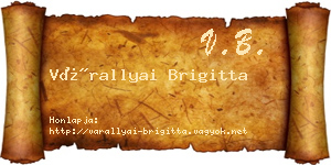 Várallyai Brigitta névjegykártya